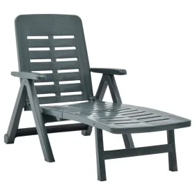 Tumbona plegable de plástico verde de vidaXL, Tumbonas - Ref: Foro24-48755, Precio: 131,91 €, Descuento: %