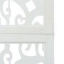Biombo separador de 5 paneles madera maciza Paulownia blanco de vidaXL, Divisores de ambientes - Ref: Foro24-358744, Precio: ...