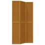 Biombo separador de 3 paneles madera maciza paulownia marrón de vidaXL, Divisores de ambientes - Ref: Foro24-358816, Precio: ...