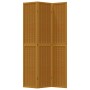 Biombo separador de 3 paneles madera maciza paulownia marrón de vidaXL, Divisores de ambientes - Ref: Foro24-358816, Precio: ...
