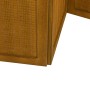Biombo separador de 3 paneles madera maciza paulownia marrón de vidaXL, Divisores de ambientes - Ref: Foro24-358816, Precio: ...