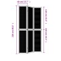 Biombo separador de 3 paneles madera maciza paulownia marrón de vidaXL, Divisores de ambientes - Ref: Foro24-358816, Precio: ...