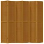 Biombo separador de 6 paneles madera maciza paulownia marrón de vidaXL, Divisores de ambientes - Ref: Foro24-358828, Precio: ...