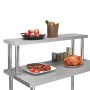 Estante para mesa de trabajo de acero inoxidable 120x30x35 cm de vidaXL, Restauración - Ref: Foro24-51192, Precio: 83,49 €, D...