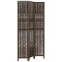 Dark brown paulownia wood 3-panel separator screen by vidaXL, Room dividers - Ref: Foro24-358655, Price: 99,22 €, Discount: %