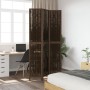 Biombo separador de 3 paneles madera paulownia marrón oscuro de vidaXL, Divisores de ambientes - Ref: Foro24-358655, Precio: ...