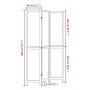 Biombo separador de 3 paneles madera paulownia marrón oscuro de vidaXL, Divisores de ambientes - Ref: Foro24-358655, Precio: ...