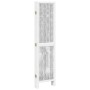 Biombo separador de 6 paneles madera maciza Paulownia blanco de vidaXL, Divisores de ambientes - Ref: Foro24-358681, Precio: ...