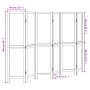 Biombo separador de 6 paneles madera maciza Paulownia blanco de vidaXL, Divisores de ambientes - Ref: Foro24-358681, Precio: ...