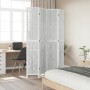 Biombo separador de 4 paneles madera maciza Paulownia blanco de vidaXL, Divisores de ambientes - Ref: Foro24-358676, Precio: ...