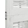 Biombo separador de 4 paneles madera maciza Paulownia blanco de vidaXL, Divisores de ambientes - Ref: Foro24-358676, Precio: ...