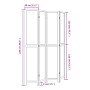 Biombo separador de 4 paneles madera maciza Paulownia blanco de vidaXL, Divisores de ambientes - Ref: Foro24-358676, Precio: ...