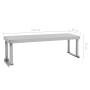 Estante para mesa de trabajo de acero inoxidable 120x30x35 cm de vidaXL, Restauración - Ref: Foro24-51192, Precio: 83,49 €, D...