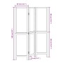 Biombo separador de 3 paneles madera maciza Paulownia blanco de vidaXL, Divisores de ambientes - Ref: Foro24-358669, Precio: ...