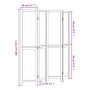 Biombo separador de 4 paneles madera maciza Paulownia blanco de vidaXL, Divisores de ambientes - Ref: Foro24-358674, Precio: ...