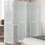 Biombo separador de 6 paneles madera maciza Paulownia blanco de vidaXL, Divisores de ambientes - Ref: Foro24-358683, Precio: ...