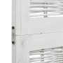 Biombo separador de 6 paneles madera maciza Paulownia blanco de vidaXL, Divisores de ambientes - Ref: Foro24-358683, Precio: ...