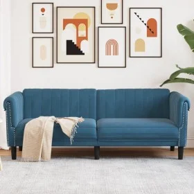 3 seater blue velvet sofa by vidaXL, Sofas - Ref: Foro24-372593, Price: 278,19 €, Discount: %