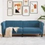 3-Sitzer-Sofa aus blauem Samt von vidaXL, Sofas - Ref: Foro24-372593, Preis: 278,19 €, Rabatt: %