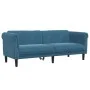 3-Sitzer-Sofa aus blauem Samt von vidaXL, Sofas - Ref: Foro24-372593, Preis: 278,19 €, Rabatt: %
