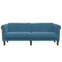3-Sitzer-Sofa aus blauem Samt von vidaXL, Sofas - Ref: Foro24-372593, Preis: 278,19 €, Rabatt: %