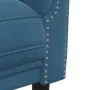 3-Sitzer-Sofa aus blauem Samt von vidaXL, Sofas - Ref: Foro24-372593, Preis: 278,19 €, Rabatt: %