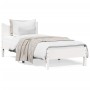 Estructura de cama madera maciza de pino blanco 100x200 cm de vidaXL, Camas y somieres - Ref: Foro24-844734, Precio: 98,91 €,...