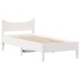 Estructura de cama madera maciza de pino blanco 100x200 cm de vidaXL, Camas y somieres - Ref: Foro24-844734, Precio: 98,91 €,...