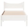 Estructura de cama madera maciza de pino blanco 100x200 cm de vidaXL, Camas y somieres - Ref: Foro24-844734, Precio: 98,91 €,...