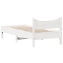 Estructura de cama madera maciza de pino blanco 100x200 cm de vidaXL, Camas y somieres - Ref: Foro24-844734, Precio: 98,91 €,...
