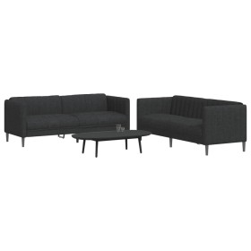 Juego de sofás 2 piezas tela negro de vidaXL, Sofás - Ref: Foro24-3209240, Precio: 549,91 €, Descuento: %