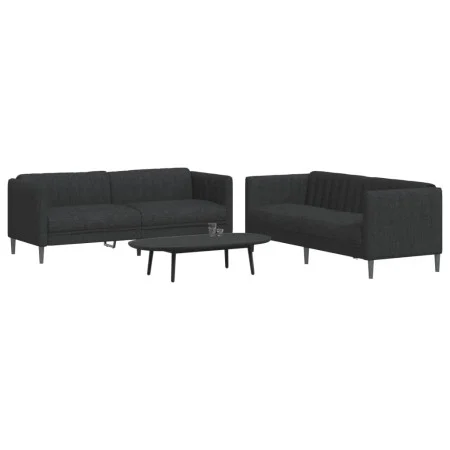 Juego de sofás 2 piezas tela negro de vidaXL, Sofás - Ref: Foro24-3209240, Precio: 506,31 €, Descuento: %