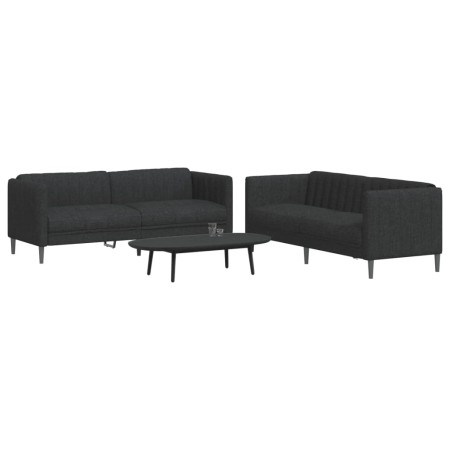 Juego de sofás 2 piezas tela negro de vidaXL, Sofás - Ref: Foro24-3209240, Precio: 549,91 €, Descuento: %