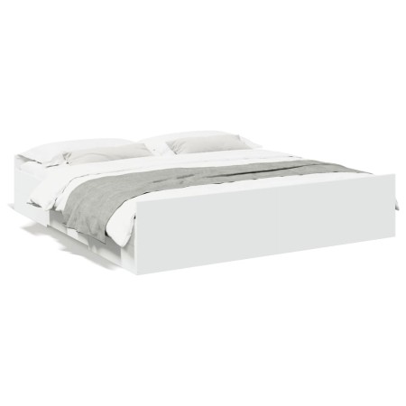 Estructura cama con cajones madera ingeniería blanca 180x200 cm de vidaXL, Camas y somieres - Ref: Foro24-3280272, Precio: 16...