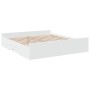 Estructura cama con cajones madera ingeniería blanca 180x200 cm de vidaXL, Camas y somieres - Ref: Foro24-3280272, Precio: 16...