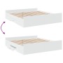 Estructura cama con cajones madera ingeniería blanca 180x200 cm de vidaXL, Camas y somieres - Ref: Foro24-3280272, Precio: 16...
