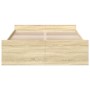 Cama con cajones madera de ingeniería roble Sonoma 120x190 cm de vidaXL, Camas y somieres - Ref: Foro24-3280323, Precio: 136,...