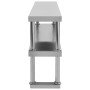 Estante mesa de trabajo 2 niveles acero inoxidable 120x30x65 cm de vidaXL, Restauración - Ref: Foro24-51193, Precio: 131,88 €...