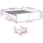 Estructura cama con cajones madera ingeniería blanca 160x200 cm de vidaXL, Camas y somieres - Ref: Foro24-3280279, Precio: 15...