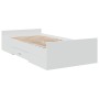 Cama con cajones madera de ingeniería blanco 100x200 cm de vidaXL, Camas y somieres - Ref: Foro24-3280328, Precio: 154,59 €, ...