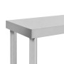 Estante mesa de trabajo 2 niveles acero inoxidable 120x30x65 cm de vidaXL, Restauración - Ref: Foro24-51193, Precio: 131,88 €...