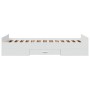 Cama con cajones madera de ingeniería blanco 100x200 cm de vidaXL, Camas y somieres - Ref: Foro24-3280328, Precio: 154,59 €, ...