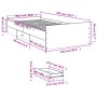 Cama con cajones madera de ingeniería blanco 100x200 cm de vidaXL, Camas y somieres - Ref: Foro24-3280328, Precio: 154,59 €, ...