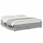 Cama con cajones madera ingeniería gris Sonoma 180x200 cm de vidaXL, Camas y somieres - Ref: Foro24-3280368, Precio: 177,68 €...