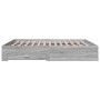 Cama con cajones madera ingeniería gris Sonoma 180x200 cm de vidaXL, Camas y somieres - Ref: Foro24-3280368, Precio: 177,68 €...
