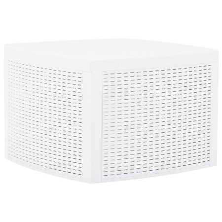 Mesa auxiliar de plástico blanco 54x54x36,5 cm de vidaXL, Mesas de jardín - Ref: Foro24-48774, Precio: 56,65 €, Descuento: %