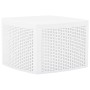 Mesa auxiliar de plástico blanco 54x54x36,5 cm de vidaXL, Mesas de jardín - Ref: Foro24-48774, Precio: 56,65 €, Descuento: %