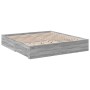 Cama con cajones madera ingeniería gris Sonoma 180x200 cm de vidaXL, Camas y somieres - Ref: Foro24-3280368, Precio: 177,68 €...