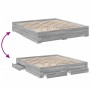 Cama con cajones madera ingeniería gris Sonoma 180x200 cm de vidaXL, Camas y somieres - Ref: Foro24-3280368, Precio: 177,68 €...