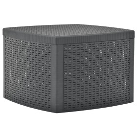 Mesa auxiliar de plástico gris antracita 54x54x36,5 cm de vidaXL, Mesas de jardín - Ref: Foro24-48775, Precio: 68,62 €, Descu...